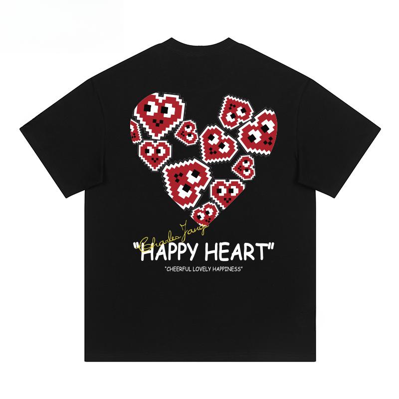 

Чоловіча футболка з коротким рукавом міжнародного бренду Casablanca з принтом, виготовлена зі 100% чистої бавовни, з круглим вирізом, вільний крій, великий розмір S