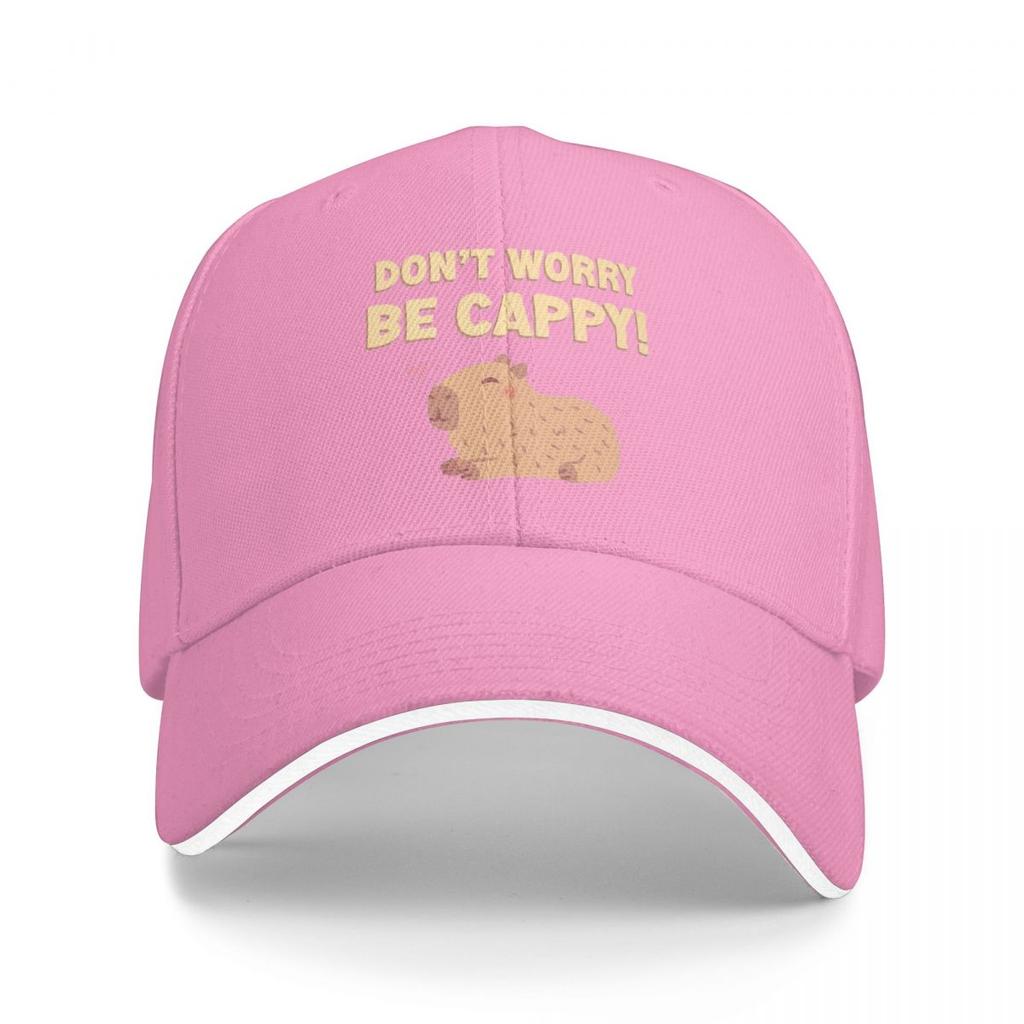 Dont Worry Be Capy Capybaras Baseball Caps Snapback Baseball Hats Breathable Casual Casquette Outdoor Unisex
