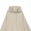 Autumn new European and American fashion stand-up collar waist drawstring trench coat jacket 2706598