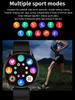 Grenzüberschreitende T2Pro Smartwatch: Runder Bildschirm, Bluetooth-Anrufe, Herzfrequenzmesser, Trainings- und Schrittzähler, Anruf- und Nachrichtenbenachrichtigungen.
