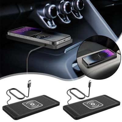 Car Wireless Charger Silicone Non Slip Pad For IPhone Charging Car Wireless Pad And Charging Fa W8K4