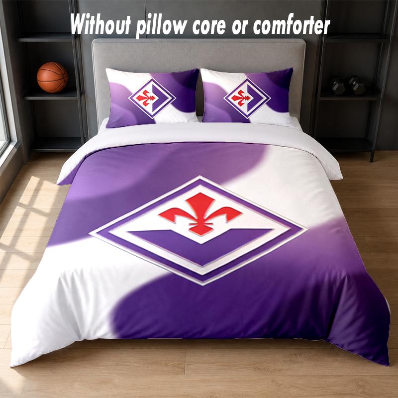 Designové povlečení Fiorentina FC 1 povlak na přikrývku + 2 povlaky na polštář Měkké prodyšné domácí lůžkoviny