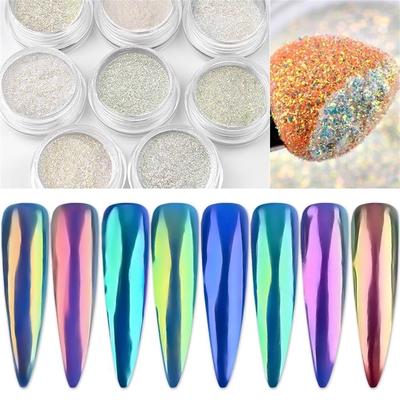 Glitter Magic Mirror Nail Powder 0.1g Ultra-thin  Aurora Chrome Pigment Manicure DIY Nail