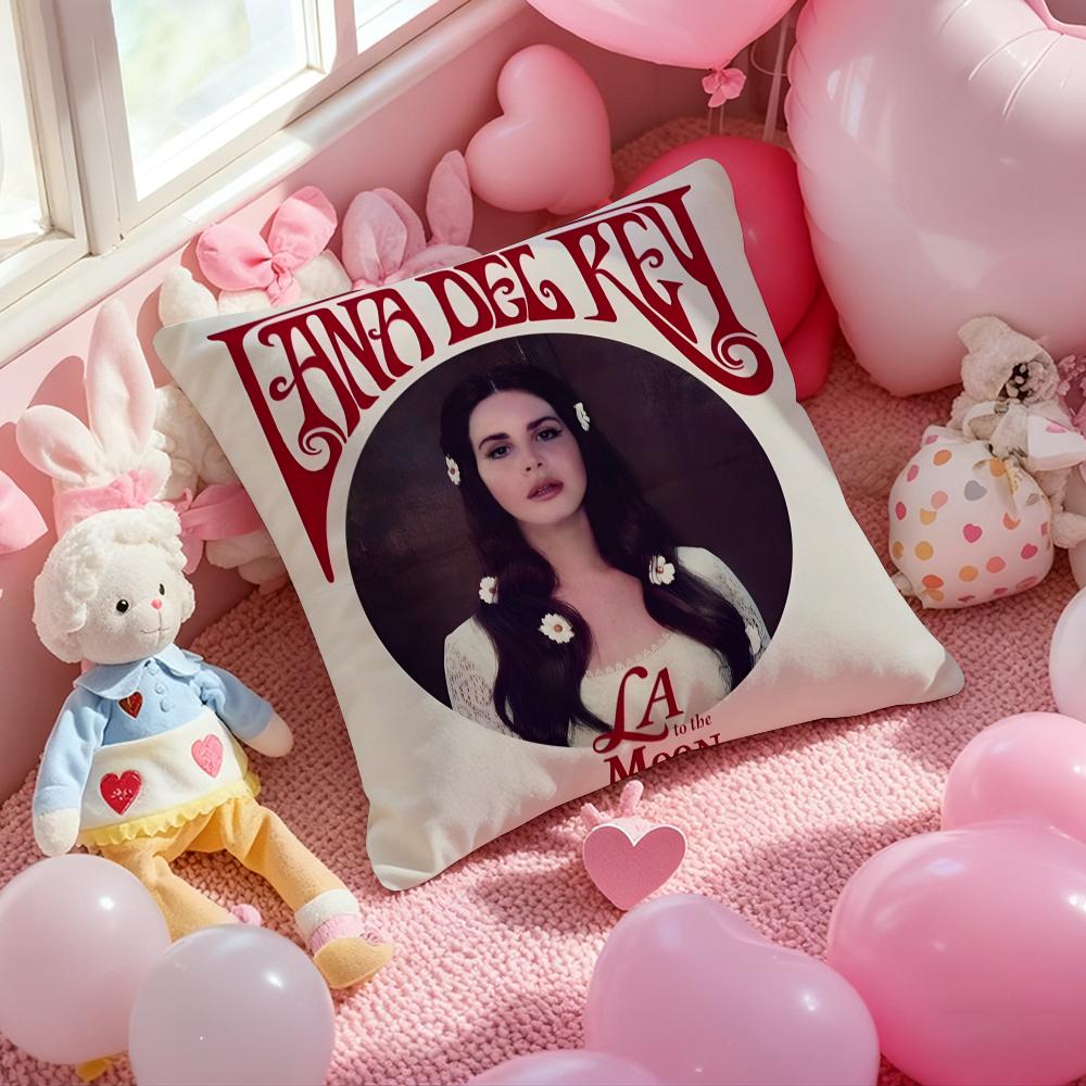 L-Lana D-Del R-Rey Heißer Sänger Kissenbezug Musterbedrucktes Kissenbezug für Wohnzimmer Sofakissenbezug & Schlafzimmerdekoration