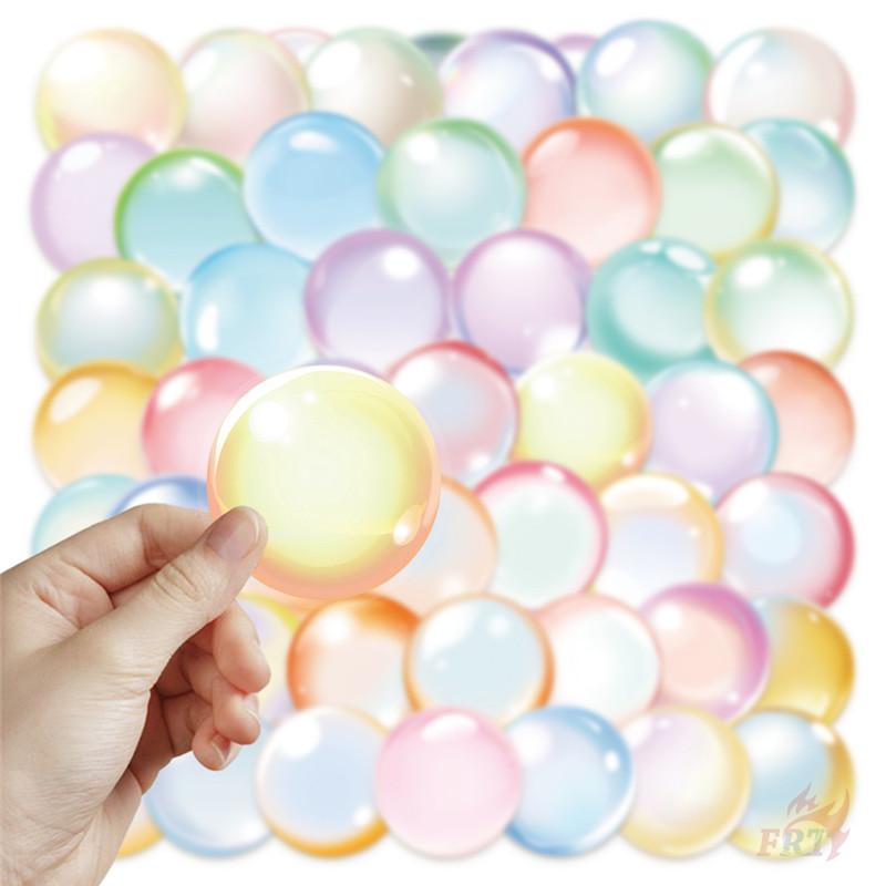 50Pcs/Set Watercolor Bubbles PET Stickers Waterproof DIY Fashion Doodle Decals Stickers