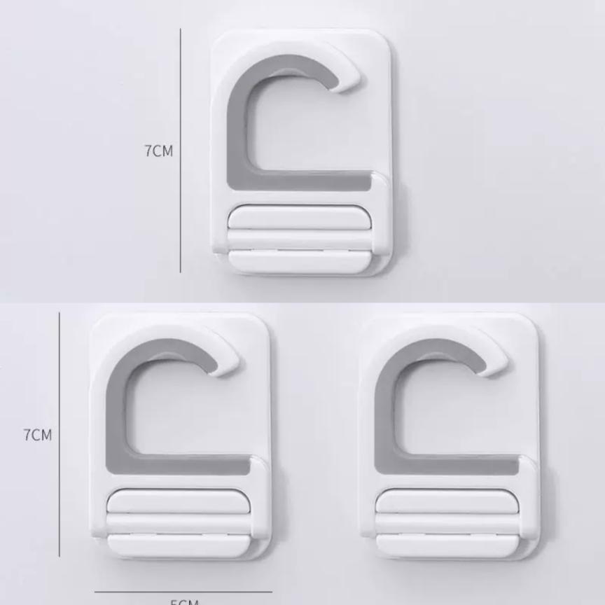 Broom & Mop Wall Mount: No-Drill Hook Clip for Door Storage
