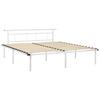 White Metal Bed Frame 200x200 Cm