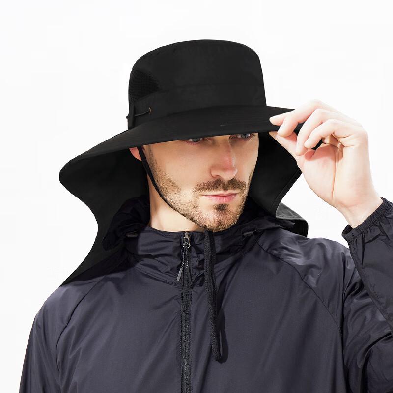 Outdoor Wide Brim Sun Protection Fisherman Hat with Neck Flap