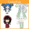 Niedlicher Cartoon-Stil Kurumi Tokisaki Und Vierzehnte Plüschtierpuppe Kristall Ultra Weiches Kuscheltier