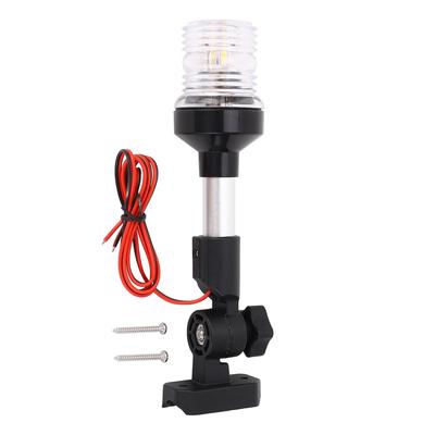 Anchor Light IP67 Waterproof White Light LED 3NM Visibility All Round Fold Down Boat Stern Light for Pontoons Flat