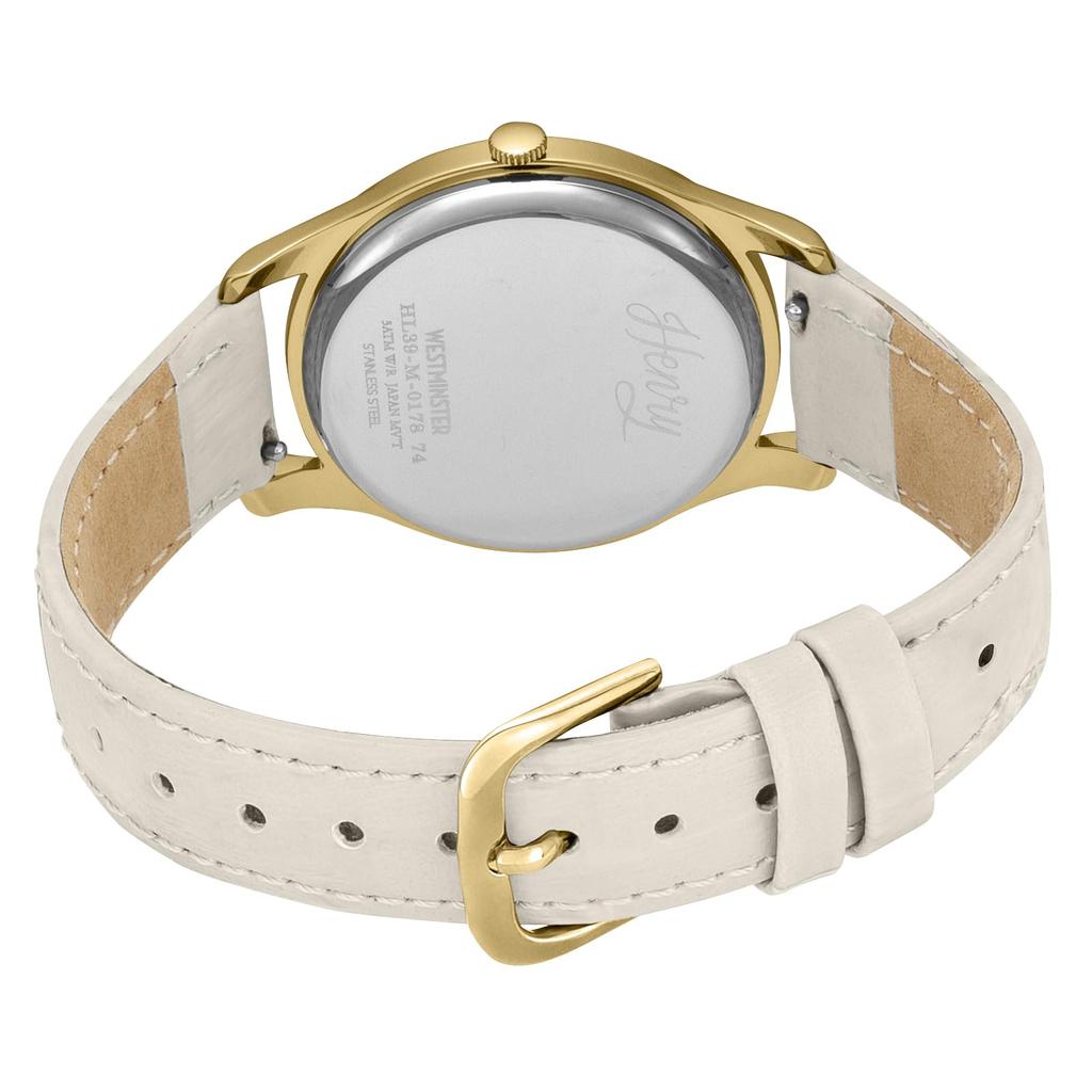 [HENRYLONDON] Henry London Quartz Watch, Water Resistant for Daily Use, Plastic, Green Dial, HL39-M-0102-WH, Unisex [Used]