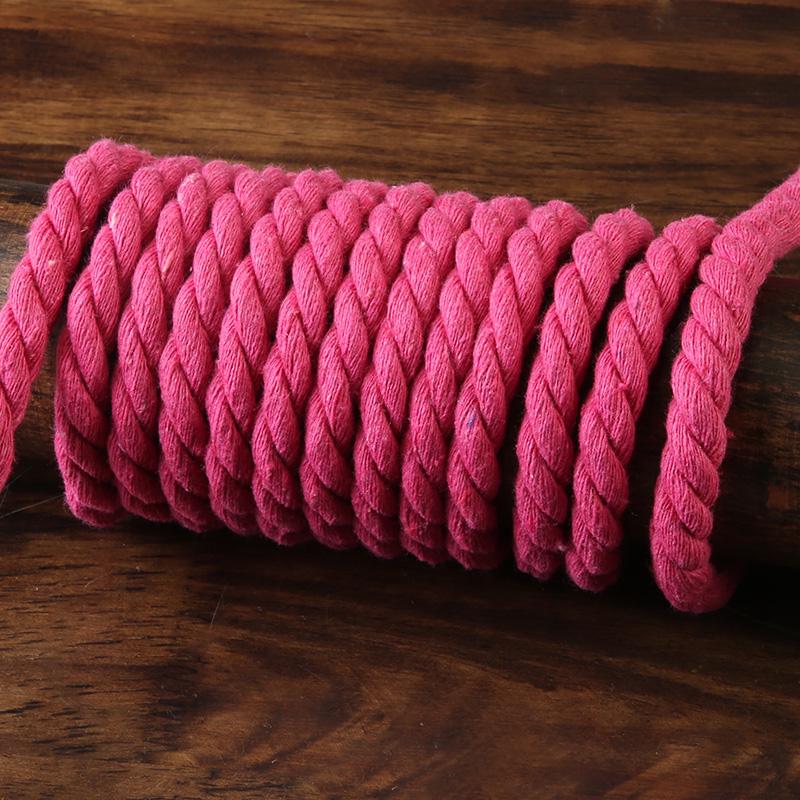 Sturdy Handmade Three-Strand Cotton-Hemp Rope for DIY Projects - Thick White Binding or Air Conditioner Water Pipe