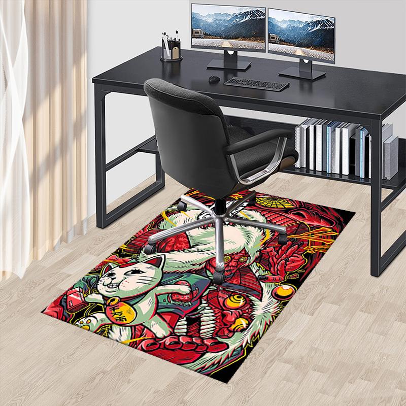 

1pc Anime Cat and Demon Chair Mat - Mang God Office Rug with Cartoon Design, Suitable for Home Decor, Gaming Room, Seasonal Gift.U070 60cm by 90cm
