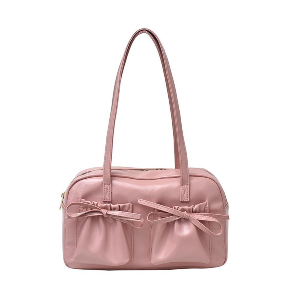 Y2k Ballet Bow Tie Shoulder Bag Korean Women's Handbag Fashion Ribbons Bowling Tote Bag  Ladies