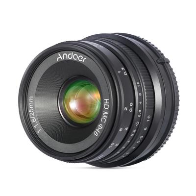 Andoer 25mm F1.8 APS-C Obiektyw aparatu z ręcznym ustawianiem ostrości Duża apertura Szeroki kąt zamiennik dla Sony