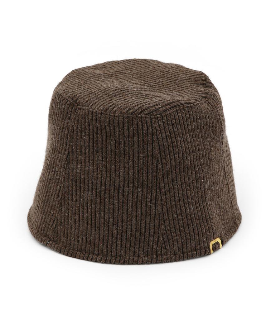 Eondeokeonteulolseutyudio Winter Knit Bucket Hat Stand Bucket / Stripe Knit / M Brown