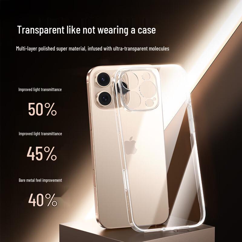 Baseus Crystal Series Phone Case with Touch Camera Button for iPhone 16 Series