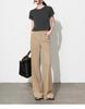 Women's French Double-Waist Straight-Leg Trousers: Hip-Covering, Slightly Flared, Wide-Leg, Casual Suit Pants with Excellent Drape