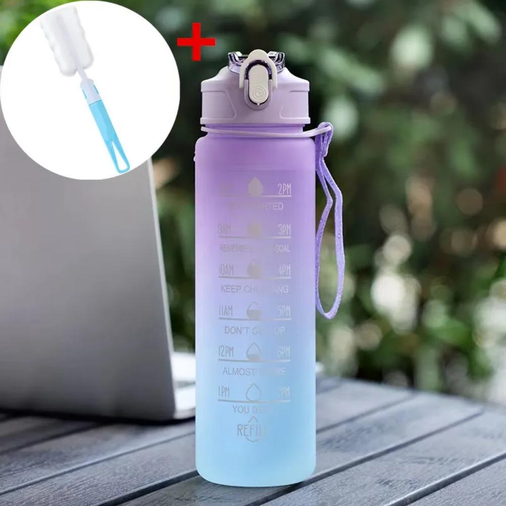 900ml sportovní láhev na vodu s časovou značkou nepropustný pohár Motivační přenosná láhev na vodu pro venkovní sporty Fitness bez BPA