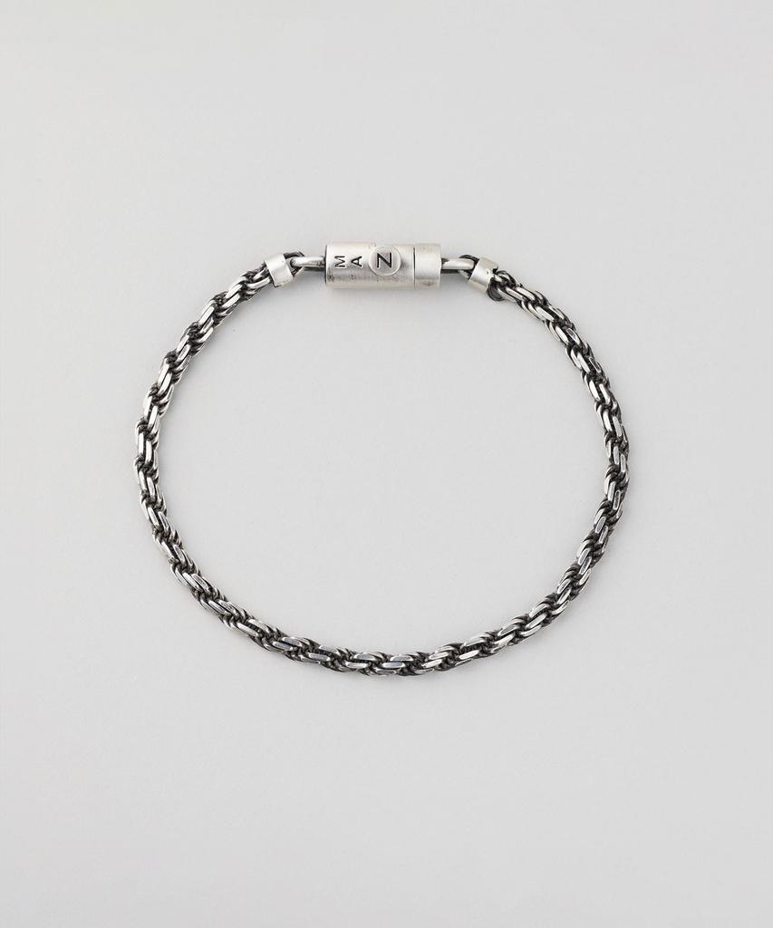 Maz Silver Antique Magnet Twist Chain Bracelet