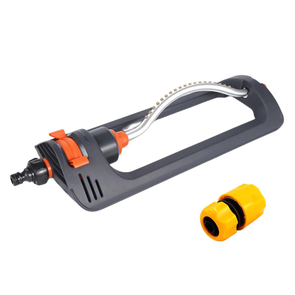 

Automatic Oscillating Sprinkler 4 Modes Aluminum Tube Swing Sprinkler 19 Hole Nozzles Rustproof with 1/2in Connector Garden Tool жёлтый