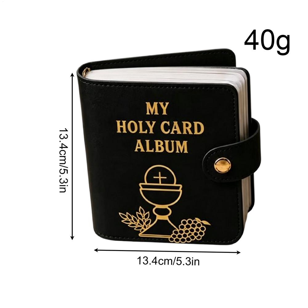 Holy Card Holder with 20 Sleeves Portable Carrying Case Booklet Holy Card Holder Book Organizer Case for Church Personal Prayer