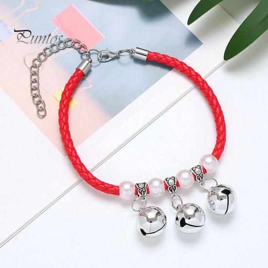 Pet Collar Exquisite Pet Neck Circle Adjustable Cats Dogs Necklace with Removable Bell Pendant Pet