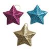 Small Golden Star Xmas Star Pentagram Pendant for Merry Christmas Party  Festive Christmas Tree Decor  Plastic Material  5x5cm