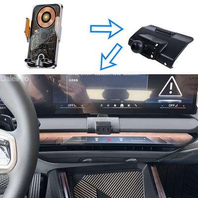 For 2025 BMW X3 G45 Car Phone Holder Wireless Charger Magsafe Holder Auto Clamping Strong Magnet Car Accessories