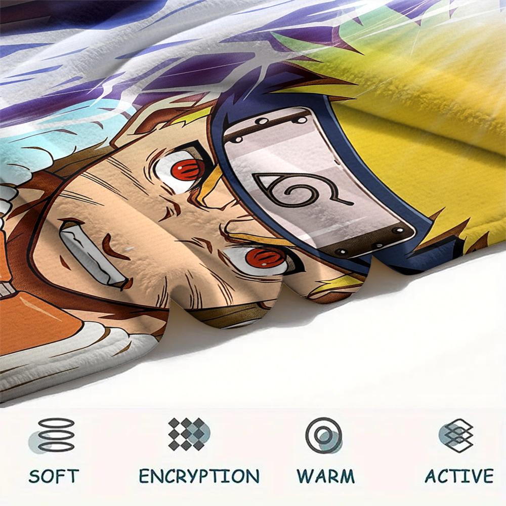 Naruto Characters pattern Flannel Blanket, High quality Comfortable for All Seasons, Home Decor, Warmth and Comfort, Perfect for Gifts.