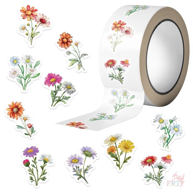 500Pcs/Roll Ins Daisy Bouquets Kids Rewards Stickers - DIY Scrapbooks Album Decor Sealing Label Decals