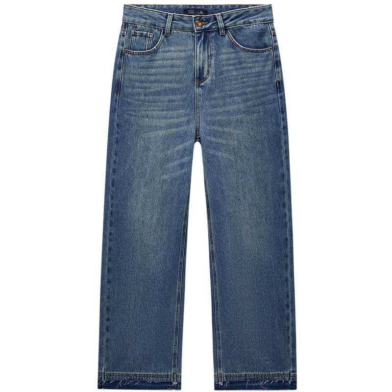 EICHITOO Women's Washed Wide-Leg Jeans