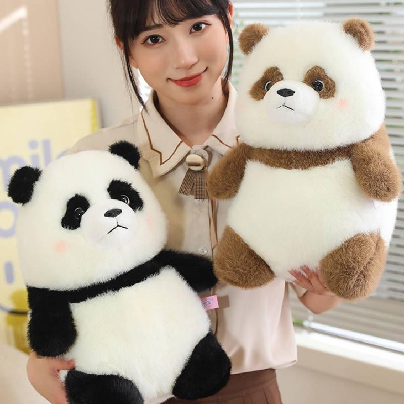 Adorable Fluffy Panda Plush Toy Cute And Soft Cuddly Stuffed Animal Pillow