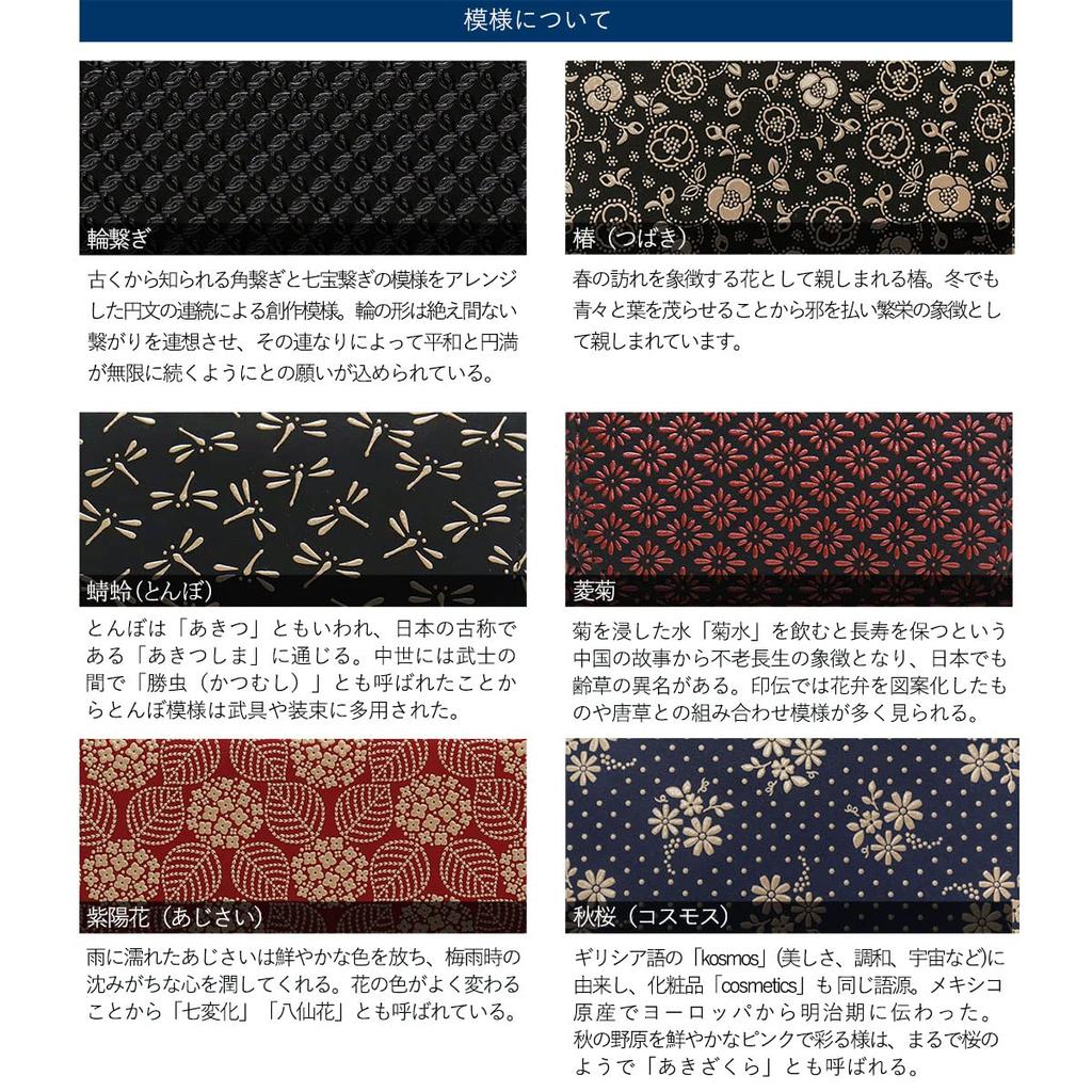 [Inden-ya] INDEN-YA Coin Purse 72H Coin Purse 1105 HydrangeaNavy x White