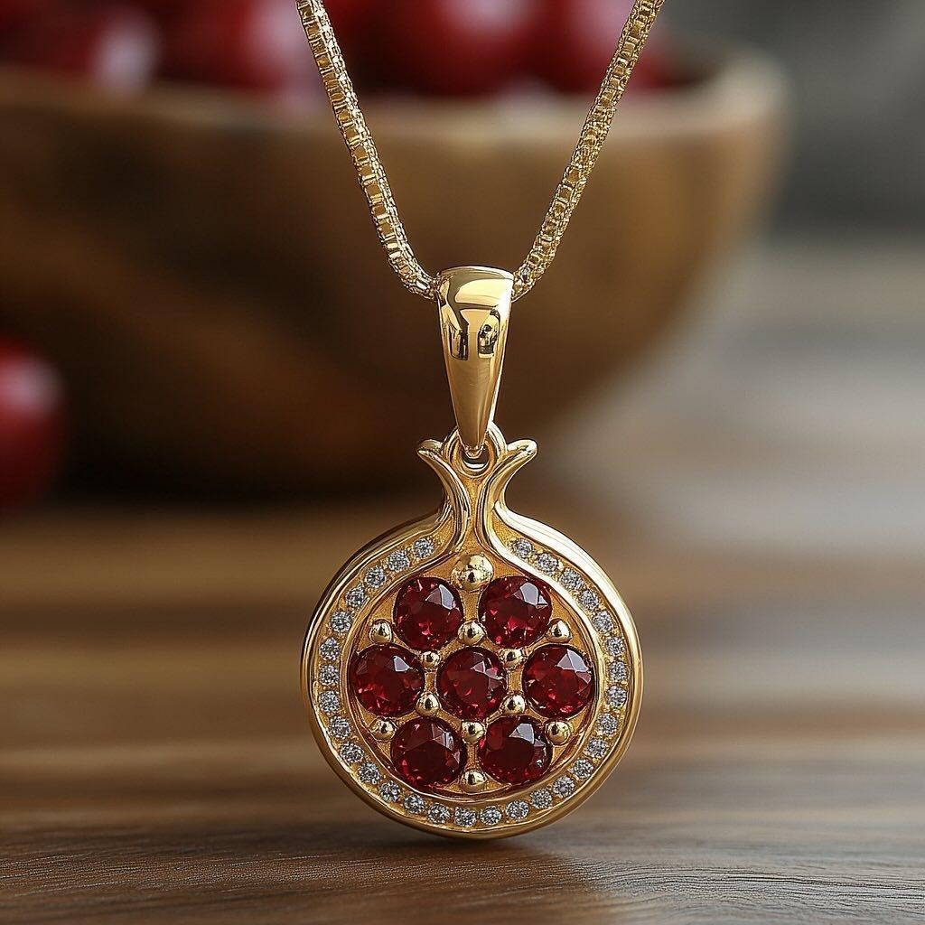 LATS Gold Color Red Pomegranate Necklace Leaf Crescent Earrings Female New Design Accessories Fashion Zircon