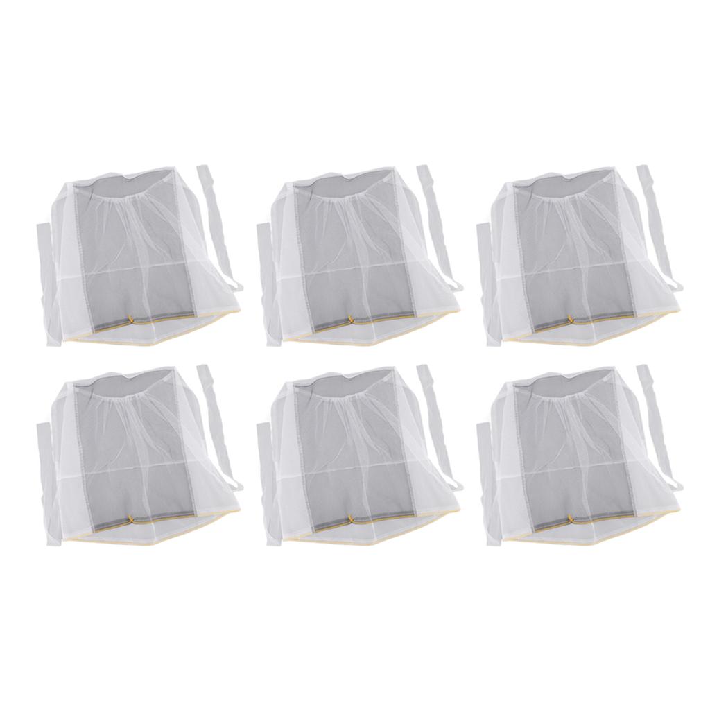 10pcs Beekeeping Veil Multipurpose Soft Breathable Fine Safety Protection Hat Mesh for Bee Hat