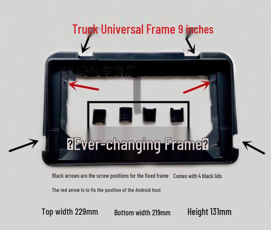 Universeller LKW-Navigationsrahmen 9-10 Zoll: Android-Dashboard-Rahmenset mit großem Bildschirm