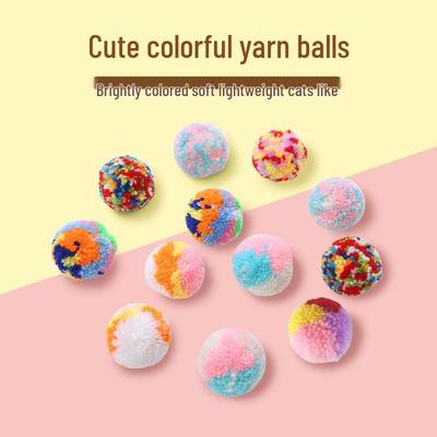 Colorful Yarn Ball Cat Toy: Bite-Resistant, Interactive Play for Kittens