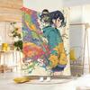 Music Dream Girl Watercolor Girl Throw Lightweight 240g Flannel Blanket Soft Skin-friendly for Summer Cooling