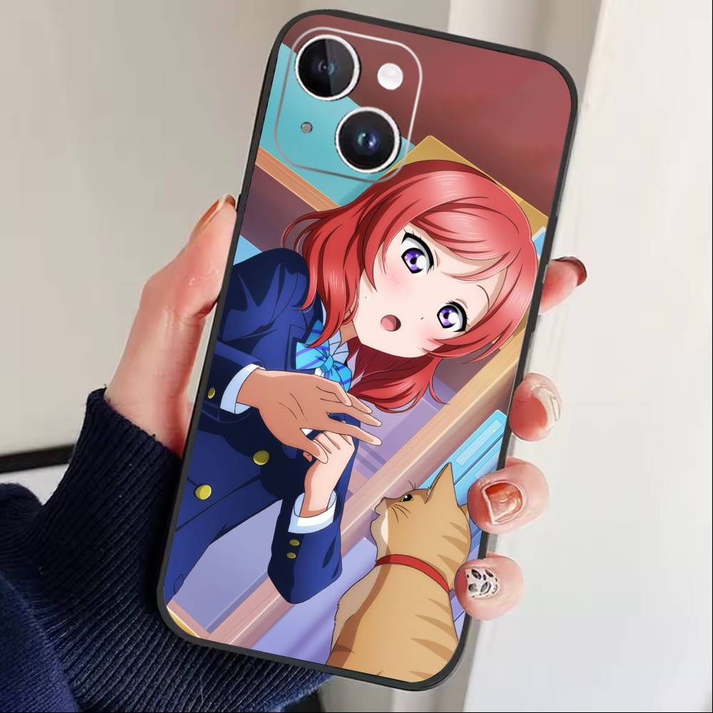 Love Live-Nishikino Maki Phone Case For iPhone17,16,15,14,13,12 Plus,Max Soft Silicone Black Cover