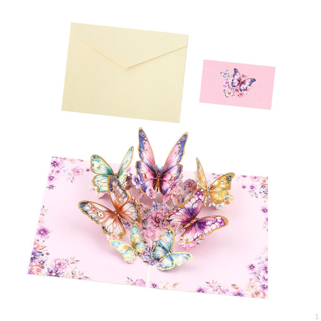 3D Floral Card for Mother's Day with Paper Sculpture And Writable Space Friends