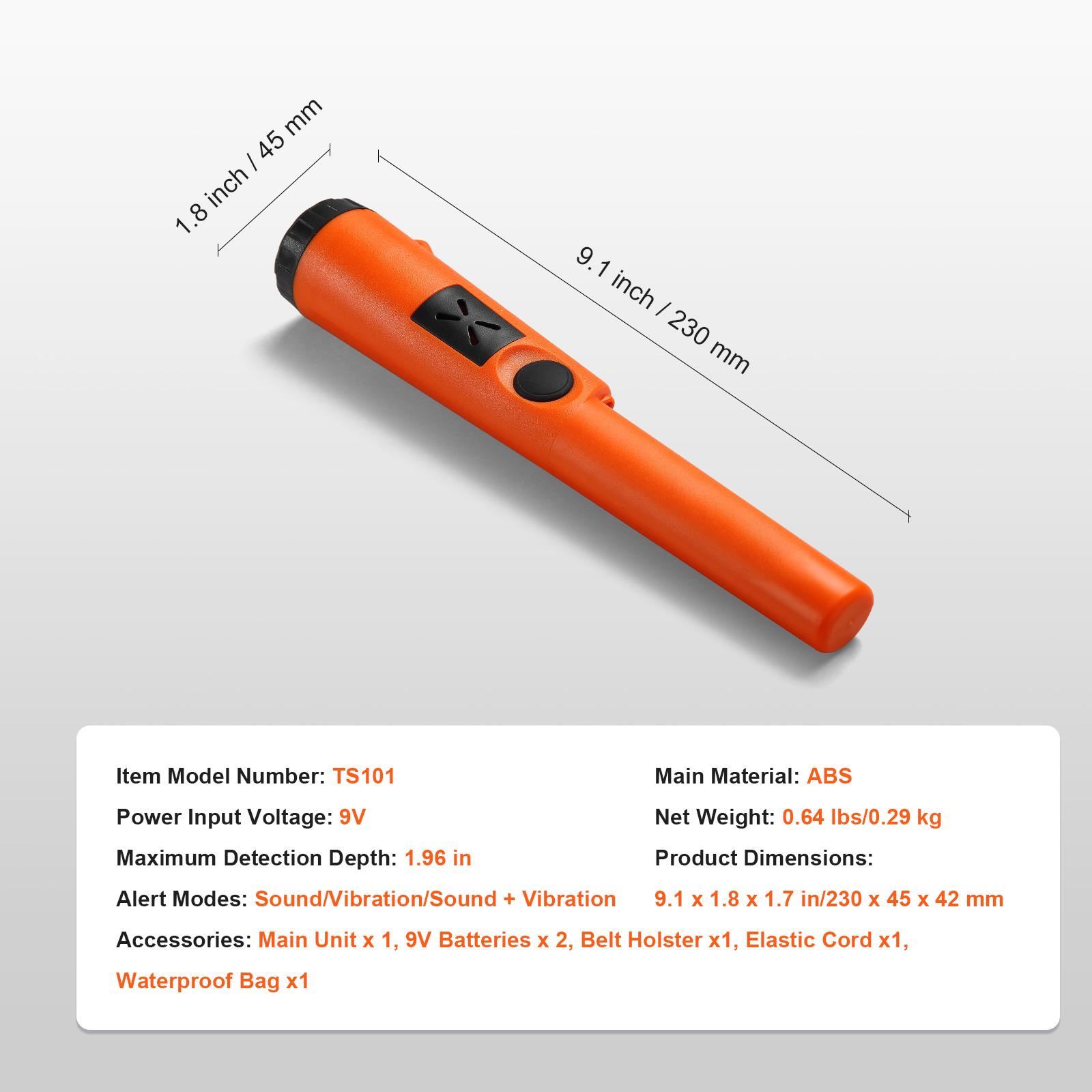 

SucceBuy Metal Detector Pinpointer IP66/IP68 Waterproof Handheld Pin Pointer Wand 1.96/4.5 Detection Depth 3Modes for Detecting