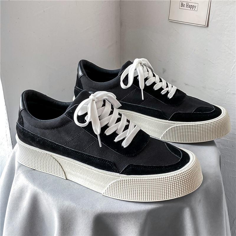 

2022 Весна Новая Корейская Версия Повседневная Толстая Подошва Кроссовки Японский Harajuku Спорт Tide Ins Студенческая Холщовая Обувь Мужская Обувь 44