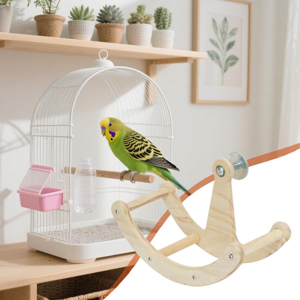 Parrot Perch Wooden Intelligence Enrichment Exercise Wheel Cockatiel Toys For Parakeet Cockatiel Conure Canary Lovebird African