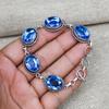 Tanzanite Gemstone Handmade Solid 925 Sterling Silver Jewelry Anniversary  Bracelets For Her