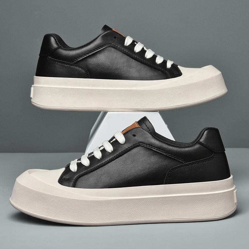 Fashion Handmade Men Casual Shoes Genuine Leather Vulcanize Shoes Luxury Brand Man Skateboard Footwear Fashion Tenis Masculino Sneakers