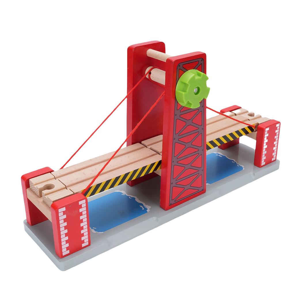 Holz Zugstrecke Brücke Eisenbahnzubehör Zugstrecke Hängebrücke Erweiterbar Pädagogisch