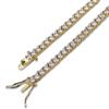 [3MNSCD] 18K Yellow Gold Plated 7-inch Tennis Bracelet for Women with Lobster Clasp