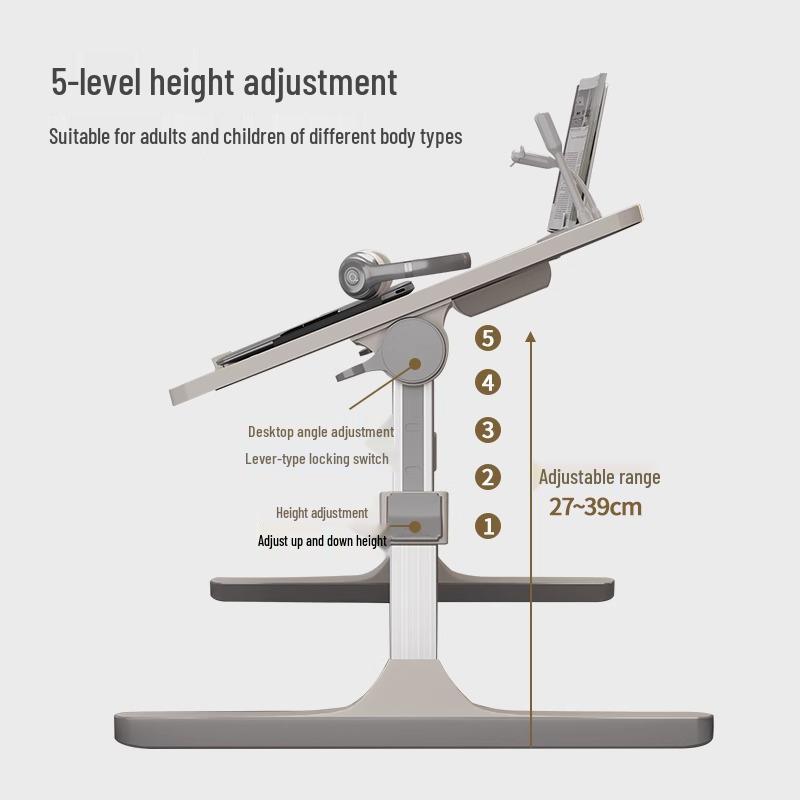 Adjustable Bedside Table: Folding Computer Desk for Student Dorms, Bedrooms, or Home Study