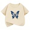 Graphic Vintage Butterfly Tshirt Funny Retro Kids Childrens Boys Girls Casual Top Tee Summer Spring T Shirts